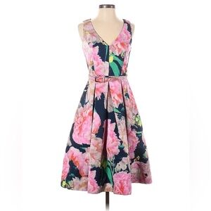 Eliza J Floral fit and flare midi length dress-SZ 2